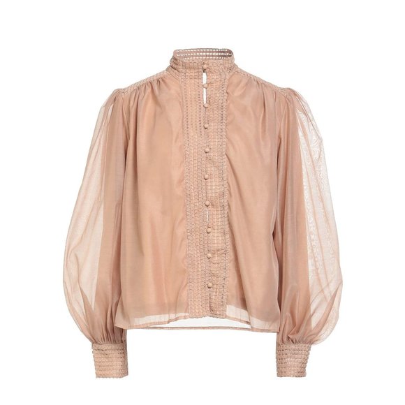 Vanessa Scott Tops - Organza 100% Cotton VANESSA SCOTT beige blouse